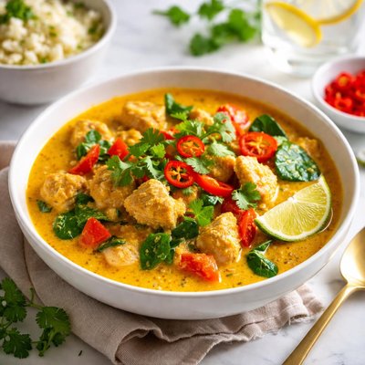 Image of Curry de Pollo Picante sin Frutos Secos.