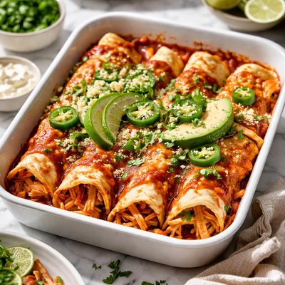 Image of Spicy Chicken Enchiladas Super Easy