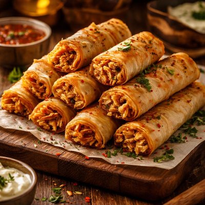 Image of Spicy Chicken Phyllo Rolls