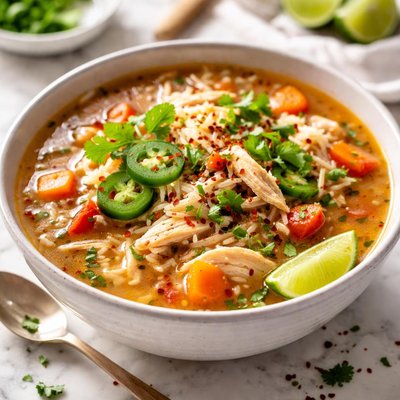 Image of Spicy Chicken Rice Soup