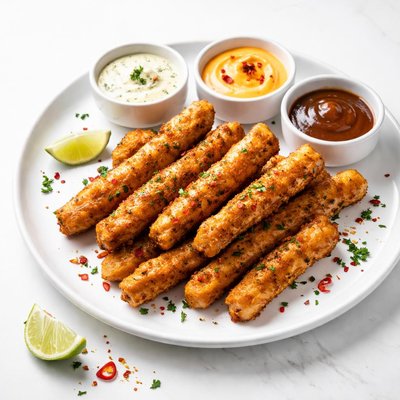 Image of Spicy Chicken Sticks with 3 Dipping Sauces