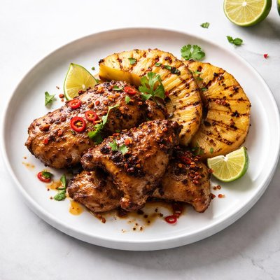 Image of Spicy Chicken with Grilled Pineapple