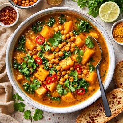Image of Spicy Chickpea and Butternut Squash Soup