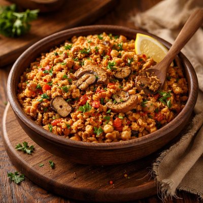 Image of Spicy Couscous with Mushrooms