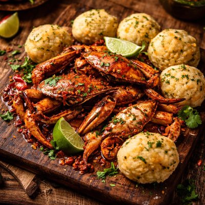 Image of Spicy Crabs with Coconut Dumplings