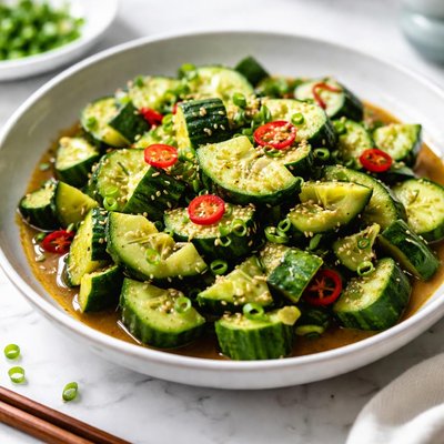 Image of Whole30 Spicy Cucumber Salad