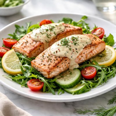 Image of Spicy Dill Mayo Salmon South Beach Diet Friendly
