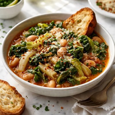 Image of Spicy Escarole and Beans