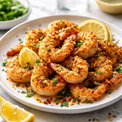 Image of Spicy Garlic and Lemon Crusted Shrimp