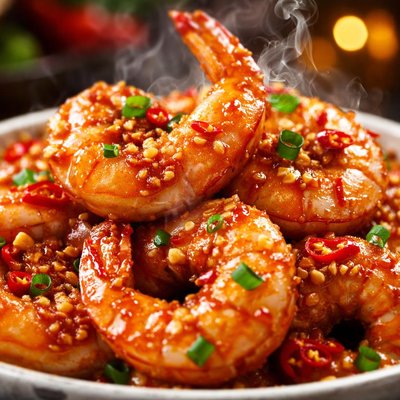 Image of Spicy Glazed Prawns