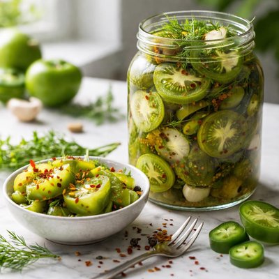 Image of Spicy Green Tomato Pickles