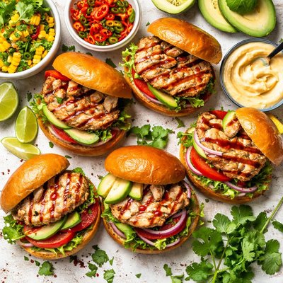 Image of Spicy Grilled Turkey Burgers