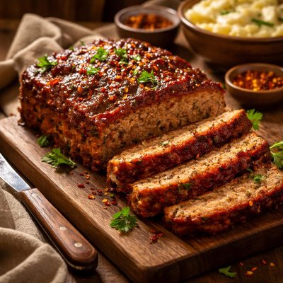 Image of Spicy Ground Chicken Gingersnap Meatloaf
