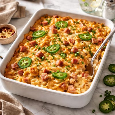 Image of Spicy Ham and Cheese Casserole