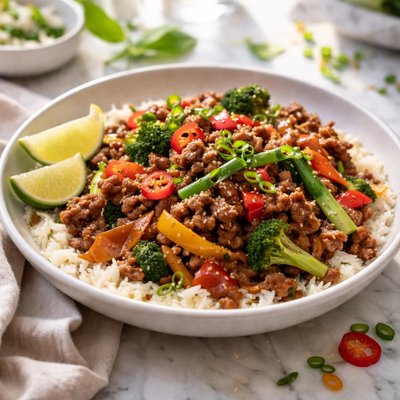 Image of Spicy Hamburger Stir Fry