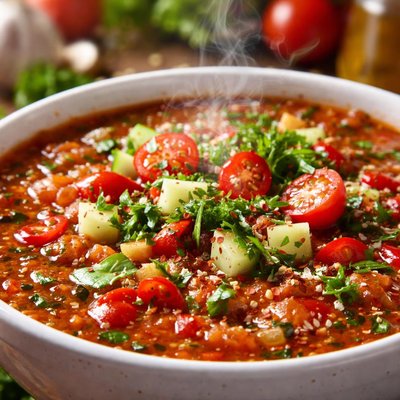 Image of Spicy Herbed Summer Gazpacho