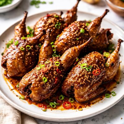 Image of Spicy Honey and Garlic Quail