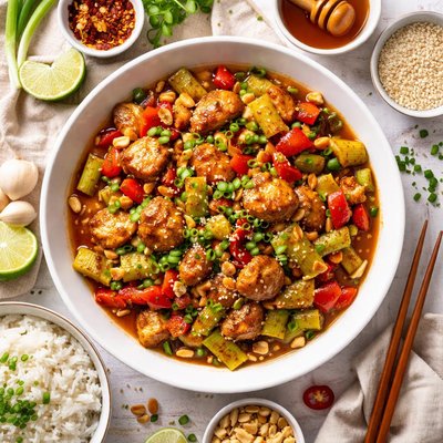 Image of Spicy Honey Chicken and Celery