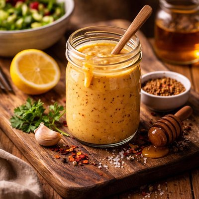 Image of Spicy Honey Mustard Salad Dressing