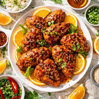 Image of Spicy Honey Orange Chicken
