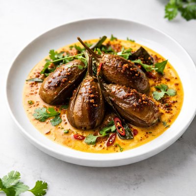 Image of Spicy Indian Brinjal Yogurt Curry