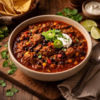 Image of Spicy Lamb and Black Bean Chili