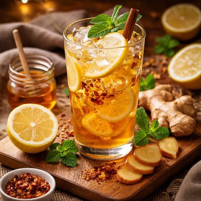 Image of Spicy Lemon Ginger Iced Brew