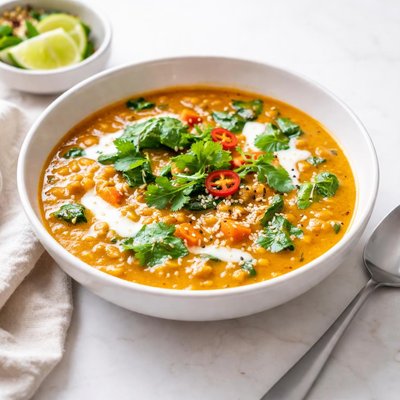 Image of Spicy Lentil Coconut Curry Soup