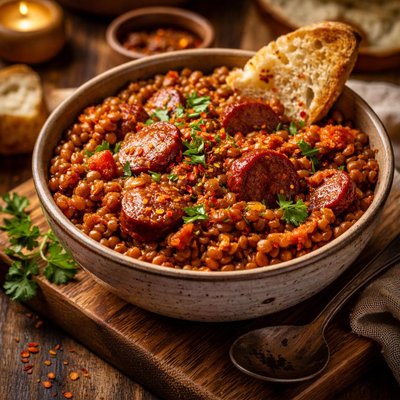 Image of Spicy Lentils with Chorizo
