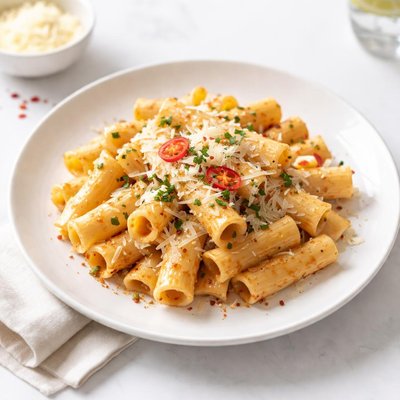 Image of Spicy Low Fat 3 Cheese Pasta with Chipotle