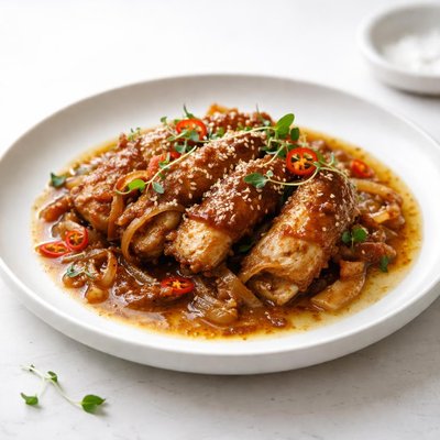 Image of Spicy Marinated Chicken in Onion Sauce