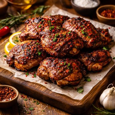 Image of Spicy Marinated Chicken Thighs