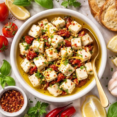 Image of Spicy Marinated Mozzarella Cubes