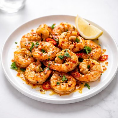 Image of Spicy Marinated Shrimp and Garlic