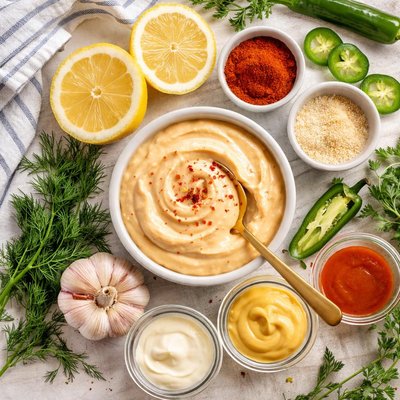 Image of Spicy Mayonnaise for Seafood Burgers or Sandwiches