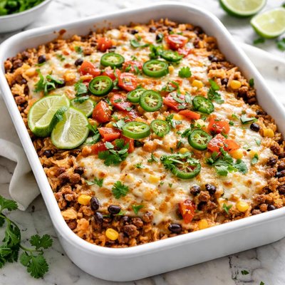 Image of Spicy Mexican Cheesy Rice Casserole