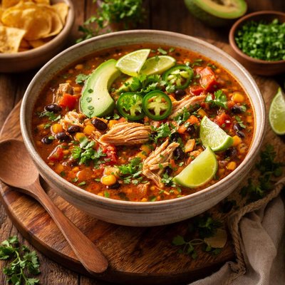 Image of Spicy Mexican Chicken Soup South Beach Style