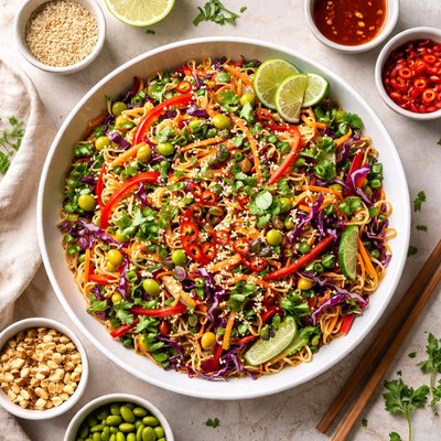 Image of Spicy Noodle Salad with Vegetables