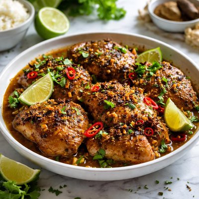 Image of Spicy Nutmeg Chicken Grenada Caribbean