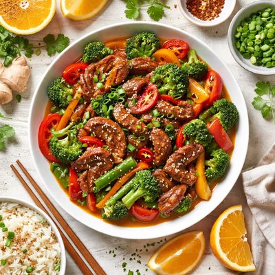 Image of Spicy Orange Beef with Vegetables
