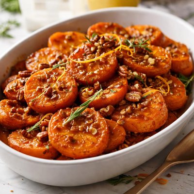 Image of Spicy Orange Rum Laced Sweet Potatoes