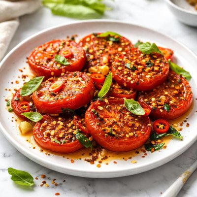 Image of Spicy Panfried Tomatoes