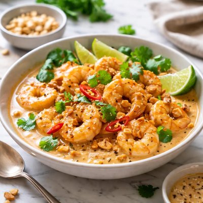 Image of Spicy Peanut Coconut Shrimp