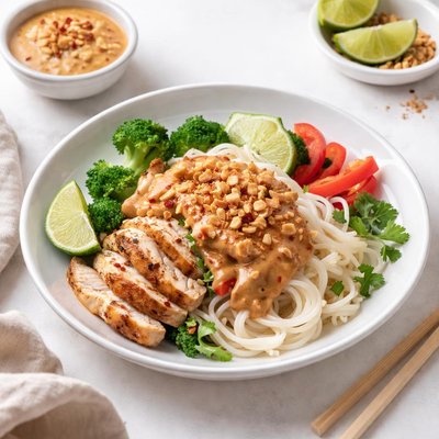 Image of Spicy Peanut Sauce for Noodles Veggies and or Meat