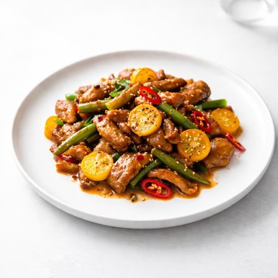 Image of Spicy Pork and Kumquat Stir Fry
