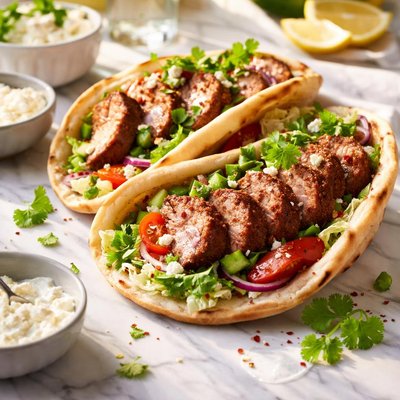 Image of Spicy Pork Tenderloin Pitas