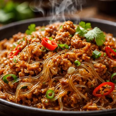 Image of Spicy Pork with Cellophane Noodles Ants on Trees