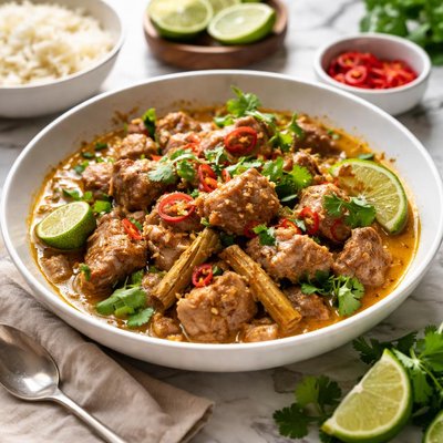 Image of Spicy Pork with Lemon Grass and Coconut
