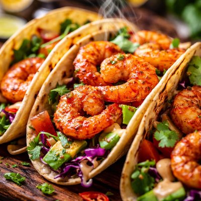 Image of Whole30 Spicy Prawn Tacos