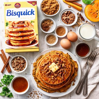 Image of Spicy Pumpkin Pancakes Bisquick
